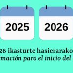Información para el curso 2025/2026