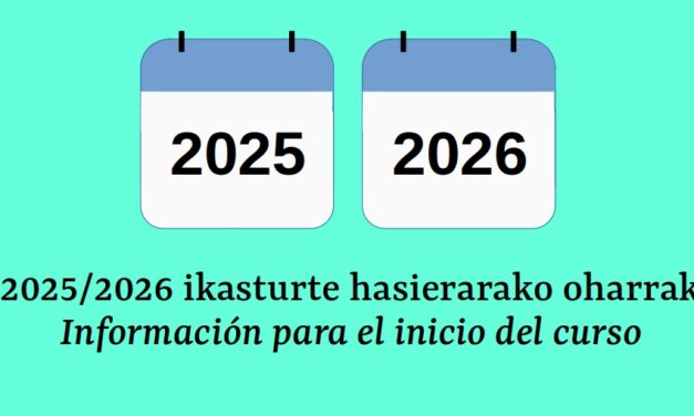 Información para el curso 2025/2026