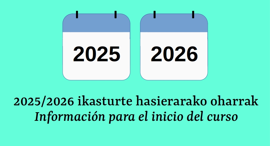 Información para el curso 2025/2026