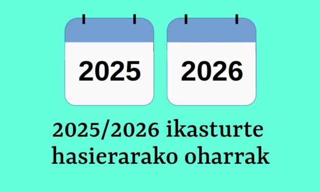 2025/2026 ikasturte hasierako oharrak