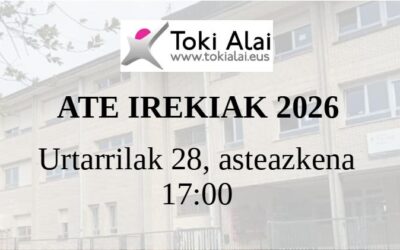 DBH-KO ATE IREKIAK, ZATOZ ESKOLA EZAGUTZERA