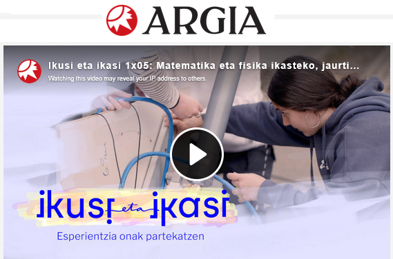 GURE IKASTETXEKO EREMUAK “ARGIA” ALDIZKARIAN