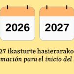 Información para el curso 2026/2027