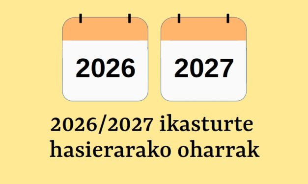 2026/2027 ikasturte hasierako oharrak